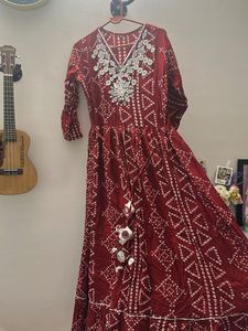 Elegant Maroon Ethnic Gown