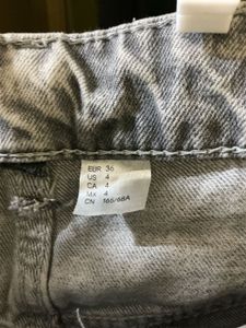 H&amp;m Grey Wash Wide Leg Jeans
