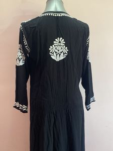 Black Embroidered Lucknowi Set