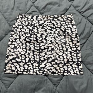 hm leopard print mini skirt
