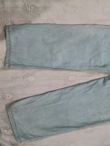 Ice Blue Denim Wide Leg