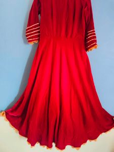 Red Ethnic Gown