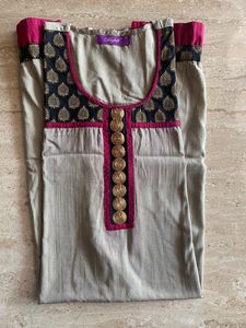 Maybell Long readymade kurta with short sleeves
