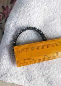 Oxidised silver Floral Bangle Set