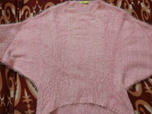 Pink Fuzzy Knit Sweater
