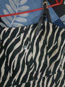 Pretty White And Black Zebra Print Dress