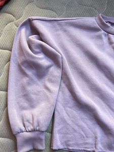 Cropped Lavander Cute Sweatshirt