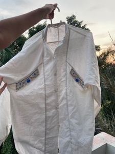Oversized White Button-Down