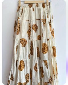 Animal Print Shell Maxi Skirt