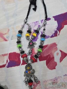 Colorful Silver Necklace