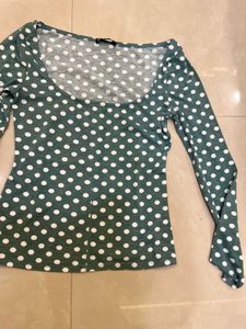 Polka Dot Long Sleeve Top
