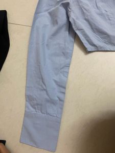 Blue Crop Shirt