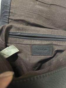 Calvin Klein Leather Messenger Bag