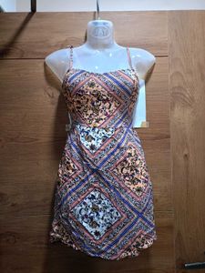 Boho Patchwork Print Strappy Top