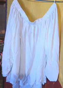 White Off-the-Shoulder Blouse
