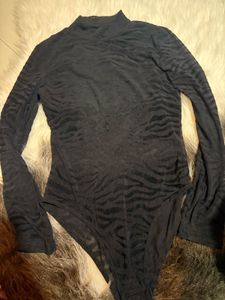 Animal Print Bodysuit Top