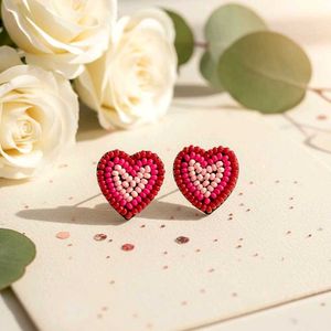 Heart Beaded Earrings💕