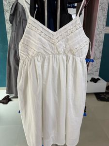 White Lace Detail Dress,M n L Size Cal Also Wear