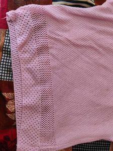 Pink woolen top for girls