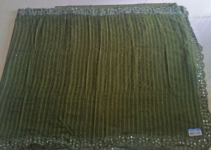 Elegant olive green saree