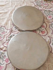 Set of 2 Plates or Thaal for drying spices.