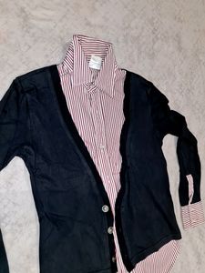 SALE🔴Womens Semi-formal Shirt with attached shrug