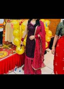 Pink And Purple Sharara Set