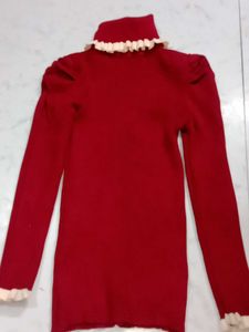 Red Turtleneck Sweater like new