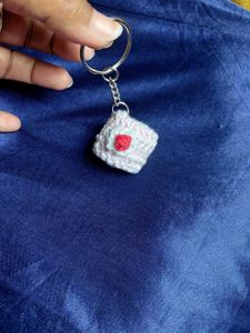 Cute Cake Roll bag charm and Keychain