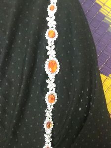 Beautiful Silver And Orange Set