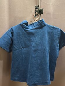 Blue Crop Top