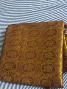 Elegant Gold &amp; Maroon ponadai shawl