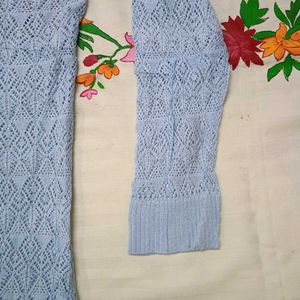 Light Blue Knit Cardigan