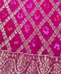 Beautiful Gajji Silk Fuschia Pink Saree