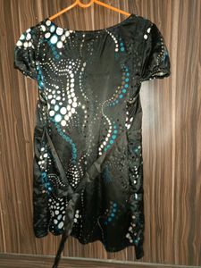 Party Wear Sequence Satin Top