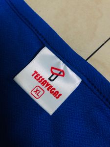 Royal Blue Bodycon Dress With Ruffle