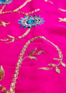 Elegant Pink n blue saree