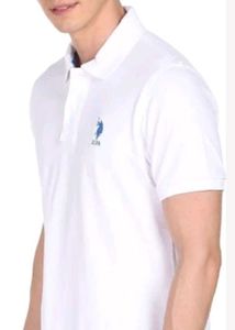 USPA White Polo T-Shirt