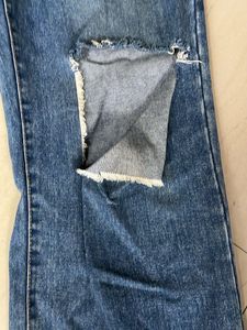 Denim Ripped Jeans For Women