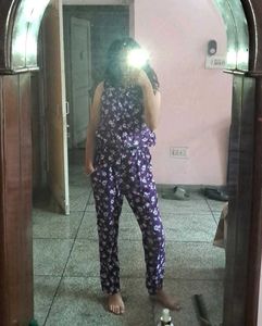 Purple Floral Jumpsuit