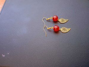Handmade Leaf Charm Earrings