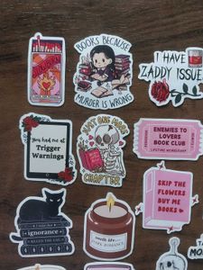 Novel Theme Stickers (17 Pcs + Freebies)