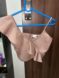 Peach Colour Good Condition Crop Top