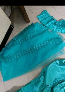 Elegant Teal Ethnic Gown