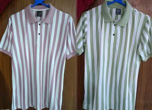 Striped Polo T-SHIRT (Set of 2) |  DM Me For More