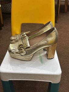 Gucci Gold Heels