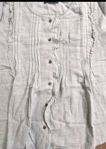 M&amp;S Collection Gray Button Down Top