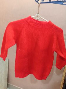 Orange cropped Sweater
