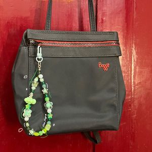Green Themed Handmade Beaded Bag Charm