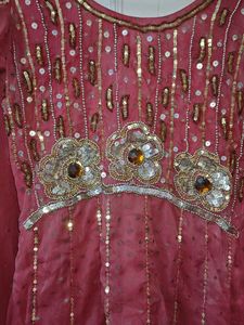 Beautiful Party Wear Kurta With Dupptta Heavy Work